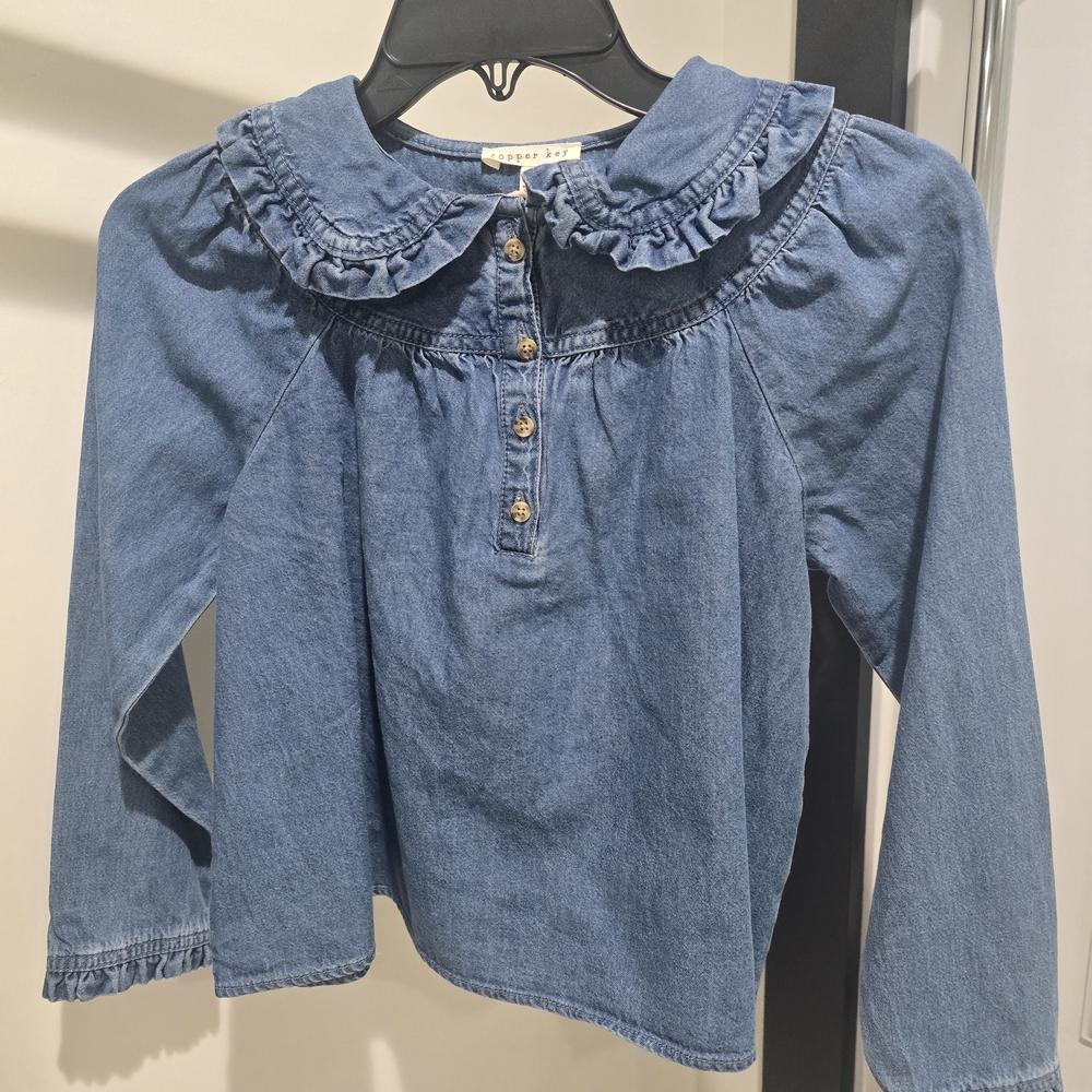 Copper Key Blue Kids Blouse
